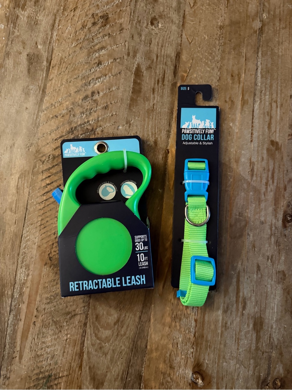 Retractable Leash & Dog Collar Set - Green
